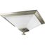 Clifton Heights Brushed Nickel Flush Mount with Etched Glass Shade