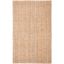 Beige 3' x 5' Handwoven Jute Area Rug