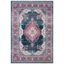 Navy and Fuchsia Synthetic Hand-Knotted Reversible Area Rug