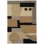 Handmade Black and Beige Wool Abstract Area Rug