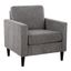 Wendy Dark Gray Plush Padded Contemporary Accent Chair