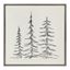 Minimalist Evergreen Trees Sketch Framed Canvas Wall Art