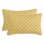 Sunny Geometric 11.5" x 18.5" Outdoor Lumbar Pillow Set in Yellow and White