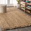 Handmade Reversible Light Blue Braided Jute Area Rug - 8.5x62 in