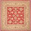 Anatolia Heritage Red & Ivory Wool 8' Square Tufted Rug