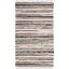 Hand-Woven Ivory/Charcoal Cotton Stripe Square Area Rug - 30in