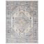 Beige and Gray Floral Medallion 8' x 10' Area Rug