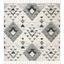 Ivory Square Braided Edge Shag Rug - Synthetic & Stain-Resistant