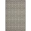 Black and Bone Geometric Outdoor Area Rug, 5'3" x 7'7"