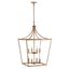 Vallor Gold LED 8-Light Pendant with Candelabra