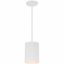 Matte White Steel Cylinder Pendant Light