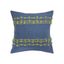 Indigo and Citron Handcrafted Tufted Throw Pillow