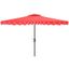 Elegant Red Aluminum Rectangular Patio Umbrella with Valance