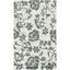 Grey and Black Hand Tufted Wool Floral Area Rug