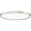 Sleek 15" Brushed Nickel LED Flush Mount with White Acrylic Shade