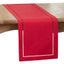 Red Polyester Laser-Cut Hemstitch Table Runner