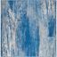 Silver and Blue Abstract Reversible Synthetic Square Rug, 4' x 4'