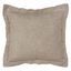 Natural Hemstitched Polyester and Linen Throw Pillow Cover