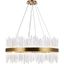 Dallas 18-Light Gold Chandelier with Clear Crystal Rods