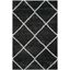 Reversible Dark Grey/Ivory Diamond Shag 6' x 9' Area Rug