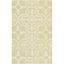 Light Green and Ivory Hand-Tufted Wool Area Rug