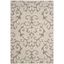 Elegant Cream Beige Floral Shag Area Rug, 8' x 10', Handmade & Reversible