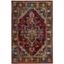 Ruby Red Synthetic Medallion 4' x 6' Area Rug