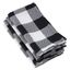 Black and White Buffalo Plaid Cotton Blend Table Napkins, Set of 4