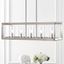 Anna 38.5" Nickel Linear 5-Light LED Glass Pendant