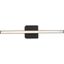 Matte Black 24" LED Linear Vanity Light with Acrylic Shade