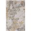 Gray Rectangular Hand-knotted Synthetic Easy Care Area Rug