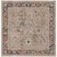 Beige and Rust Hand-Knotted Synthetic Square Rug