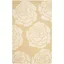 Handmade Light Gold and Ivory Wool Tufted 6' x 9' Rug