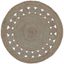 Hand-Knotted Boho Charm Gray Jute 6'6" Round Area Rug