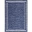 Navy and Ivory Rectangular Synthetic Indoor/Outdoor Rug 5' x 7'