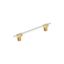 Champagne Bronze and White Modern Bar Pull with Mounting Hardware