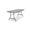 Charcoal Industrial Folding Table with Steel Frame, 72" x 30"