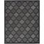 Charcoal Black Moroccan Trellis 7' x 10' Flatweave Area Rug