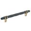 Modern Matte Black Bronze and Gold Cabinet Bar Pull