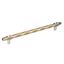 Golden Champagne and Polished Chrome Modern Cabinet Bar Pull