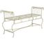 Antique White Iron Victorian Garden Bench