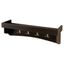 Brown Traditional Coat Hooks with Tray Shelf