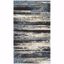 Cream & Blue Abstract Shag Synthetic Area Rug - 3' x 5'