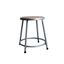 Felix 18" Gray Metal Backless Stool