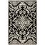 Handmade Black and Ivory Wool Viscose Tufted Area Rug