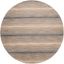 Gray Hand-Knotted Wool Round Striped Area Rug