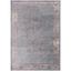 Vintage Grey and Multicolor Hand-Knotted Viscose Area Rug