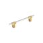 Champagne Bronze and White Modern Bar Pull with Mounting Hardware