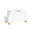 White Wooden Kids Toy Storage Box with Side Bookshelves