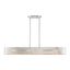 Brushed Nickel 4-Light Linear Chandelier with Medium Bulb Base